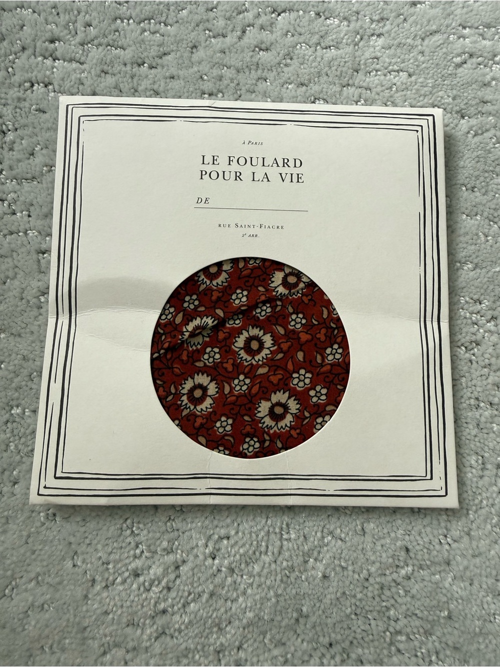 Sezane Red Floral Foulard